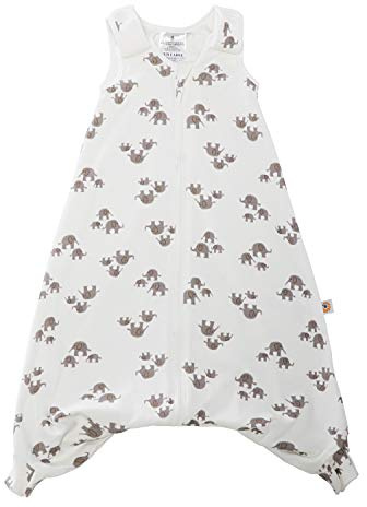 Ergobaby Baby-Schlafsack Winter Neugeborene 56-62 Baumwolle, Winterschlafsack Baby 0-6 Monate TOG 2.5, Elephant