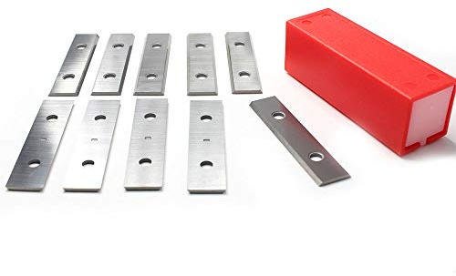Spealloy Paint Scraper Blades Heavy Duty 2 Double Edge Carbide Tungsten Replacement Scraper,Fit Linbide,Oneida Air,Warner100X,for Paint,Floor,Stickers Labels,Glue, Metal and Concrete,Pack of 10…