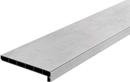 Lignodur Topline LD36 Innenfensterbank beton hellgrau 300 mm Ausladung inkl. Seitenabschlüsse Fensterbank (600mm)