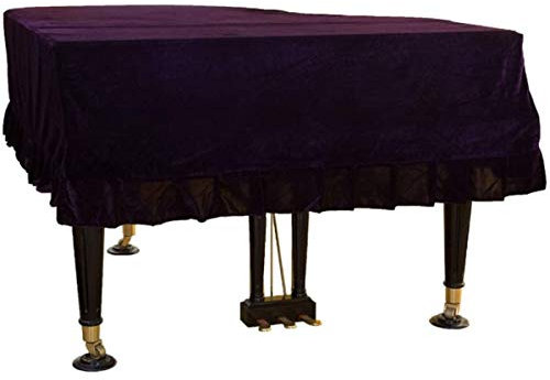 Cutfouwe Piano Keyboard Staubschutz,Klavier Abdeckung Grand Piano Abdeckung Mit Gefalteter Saum Bequeme Weiche Verdicken Staubschutz Abdeckung Für Flügel Klavier,Violett,190~200cm