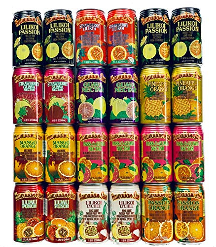 Hawaiian Sun Premium Tropical Juice Drink Party Bundle of 10 Assorted Flavors (24 Cans Total) - SET OF 3