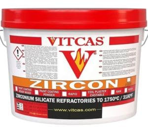 Vitcas 5kg+Liquid Zircon Rapid- Fast Setting Repair Cement- Rapid set cement- Heat Resistant- Extra Rapid- Durable Repairs and Patching