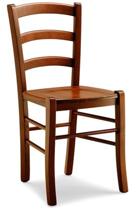 Mar.c.a. Design - Lot de 2 chaises modèle Venezia Totalement en Bois de hêtre Noyer foncé | Chaise adaptée pour Salle à Manger, Cuisine et Salon, Bureau et entrée - Fabriqué en Italie | Dimensions 46