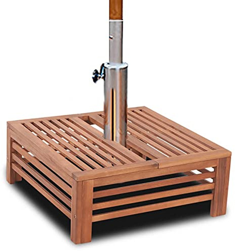 Catherinol Sonnenschirmständer-Verkleidung aus Holz, Schirmständer, Sonnenschirm mit Ständer, Angelschirmständer, Balkon, Sonnenschirmhalter