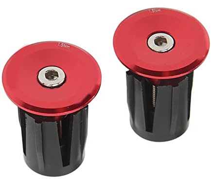 SPYMINNPOO Fahrrad-Lenkerstopfen, 2 St¨¹ck Griffstopfen aus Aluminium, Kunststoff, Leicht, Fahrrad-Lenkerstopfen f¨¹r Mountainbikes, Rennr?der(Rot) Radfahren Fahrr?der Und Ersatzteile
