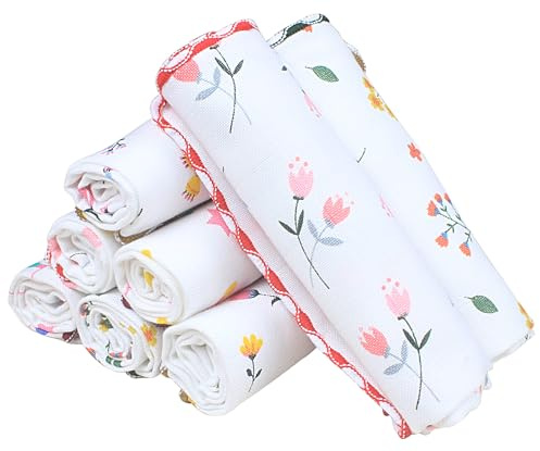 MOM CARE Bomullshanddukar för bebisar extra mjuk/snabbtorkande/stark vattenabsorberande/servetter handduk för barn, pojkar och flickor 4-pack vit 31 x 48 cm