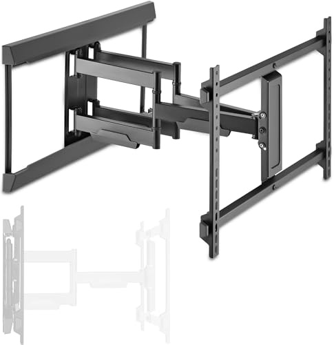 Xantron TV Wandhalterung schwenkbar 37-90 Zoll bis 60 kg, ausziehbar | Neigbar & drehbar, nur 6,3 cm Wandabstand, ausziehbar bis 53,6 cm, Kabelkanal, VESA bis 600x400, HD-FM600
