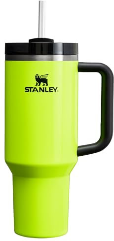 STANLEY Quencher H2.0 FlowState Stainless Steel Vacuum Insulated Tumbler with Lid and Straw for Water, Iced Tea or Coffee, Smoothie and More, Neon Yellow, 40 OZ, 10-12552-028