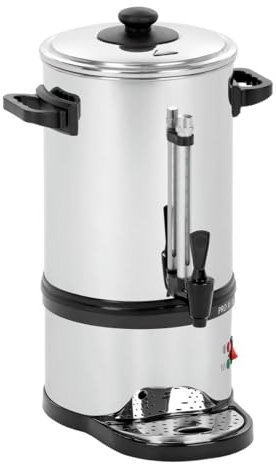 Máquina de Café con Grifo de Acero Inoxidable, Filtro Intercalable, 2 Sistemas de Calentamiento, Señal de Descalcificación (6 Litros)