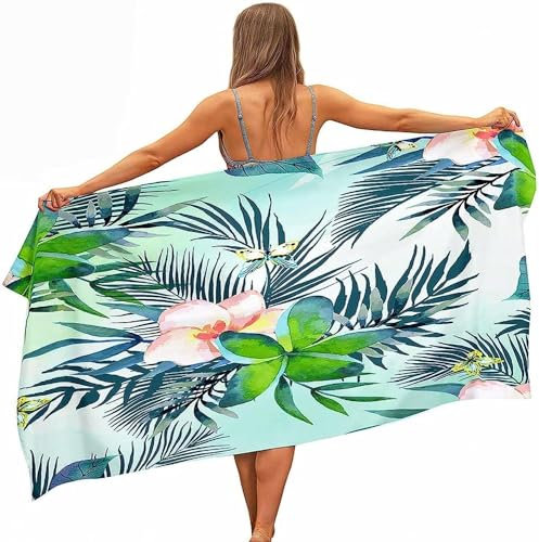 okoikfc 3D Strandtuch 200x200 cm Tropisch Badetuch Groß Tropisch Microfaser Handtücher Weich Schnell Trocknen Strandhandtuch Herren Frauen Badetücher, Strandtücher Strandlaken Handtuch A1512