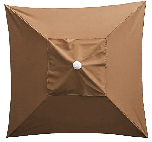 Housse de rechange pour parasol de jardin, tente de marché et de plage, toile de rechange pour parasol à 4 baleines (auvent uniquement)