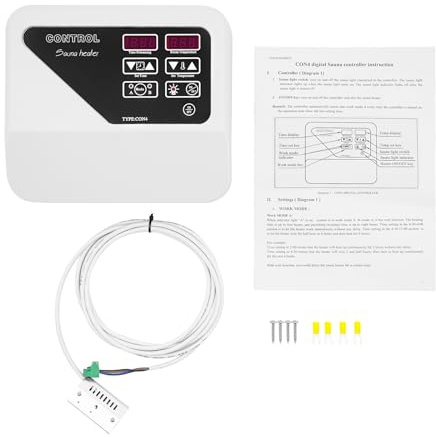 3-9KW Saunasteuergerät Saunasteuerung Sauna External Controller 380V-415V Sauna Digital Controller Sauna Control Unit für Saunas, Bäder, Spas, Fitnesszentren, 40-105℃ (380V-415V)