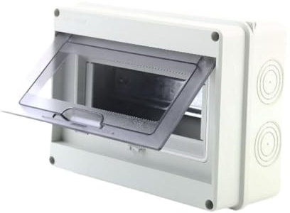 KiBcsLic 8 Ways Distribution Box Dustproof with Clear Lid Electrical Protection Case