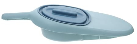 WEKAMOS Portable Bettpfanne Mit Deckel Für Bettlägerige Patienten Spill Urinal Für Ältere Frauen Und Männer Ergonomisches Design Himmelblau Für Tägliche Pflege