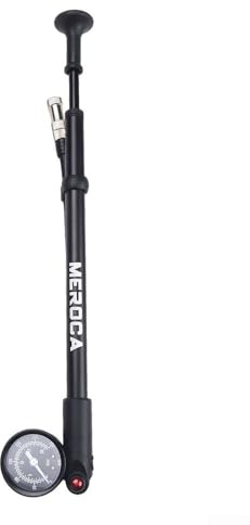 Jonikuper Pompe haute pression 300 psi, amortisseur de vélo avec valve de déverrouillage pour fourche avant et arrière de vélo suspension en alliage d'aluminium