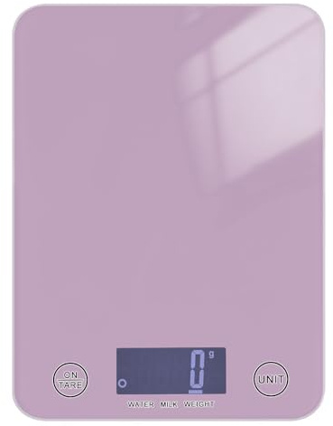 Balance alimentaire violette pour cuisine 5 kg/5 g Balance numérique avec 4 unités pour (utilisateur) (utilisateur) (utilisateur) (utilisateur) pesa para alimentos