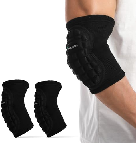Lot de 2 coudières tactiques, en éponge, épaisses, protection contre les collisions, équipement de protection pour les sports de danse, coudières ou genoux, convient aux enfants, hommes et femmes (S)