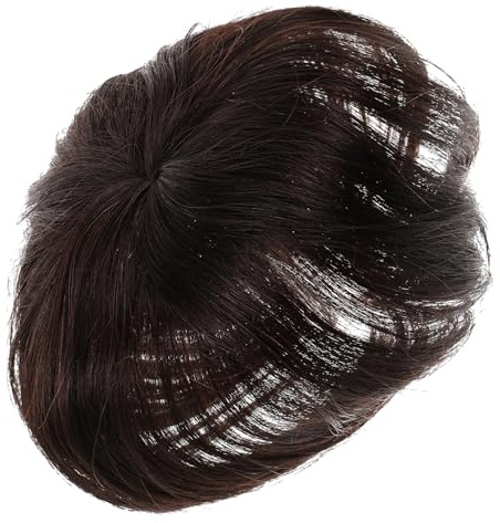 LABRIMP Haarteil Topper aus Echtem Haar für Dünnes Haar Glattes Haarteil mit Unsichtbarem Clip zur Abdeckung Grauer Haare bei Frauen Leichte und Dünne Perücke