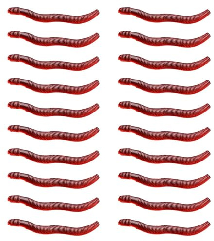 ULTECHNOVO 150 pièces Leurres Artificiels Souples et Réalistes Appâts Rouges pour Bar Truite et Carnassiers Kit Portable pour Plein Air