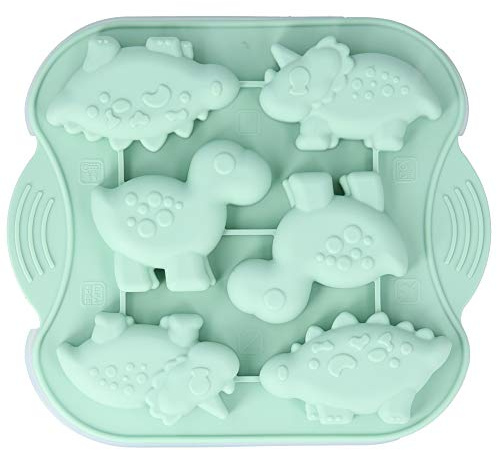 Stampo per Torte in Silicone 6 Cavità a Forma di Animale, Resistente al Calore, Verde Scuro, 221x193x26mm - Antiaderente, Sicuro per Cibi, Ideale per Dolci e Cioccolato Fai - da