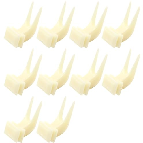 Lot de 10 fourchettes à oiseaux en plastique pour perroquets - Outil d'alimentation pour petits oiseaux et perroquets