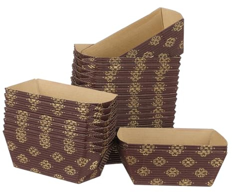 CRAFTHROU Set 25 Stampi per Plumcake in Carta da Forno Usa e Getta, Robusti e Anti-Deformazione, per Buffet e Merende per Ragazzi e Ragazze