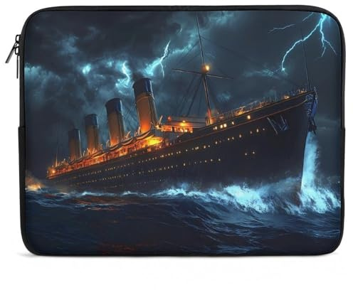 Titanic in Thunder - Maletín de transporte para portátil Ultrabook, Estilo:, 12inch