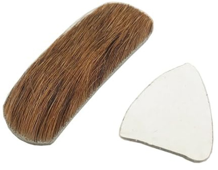 SHARROW 6 Paar Bogenschießen Selbstklebende Pfeilauflage Pelz Pfeilauflage Aufkleber Pad für Recurve Bogen Traditionelle Langbogen Jagd Schießen (Braun)