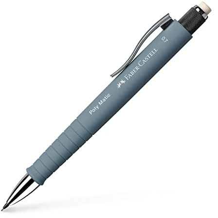 FABER-CASTELL 133388 - Druckbleistift Poly Matic, 0.7 mm, grau, 1 Stück