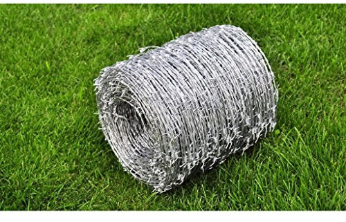 Tidyard Alabre de Espino Alambre Espino Galvanizado 500 Metros Gris