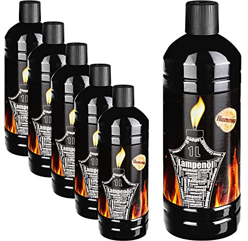 Lampenoel Lampenöl Petroleum Lampe Garten Oel Fackeln Fackel Laterne Öl Innen Camping 1-24 Liter Flasche Outdoor Oil Öllampe flüssig Gartenfackeln Flameup, Menge:6 L