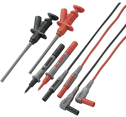 VOLTCRAFT MS-6 Sicherheits-Messleitungs-Set Lamellenstecker 4 mm Prüfspitze 1.20 m Schwarz, Rot 1 Set