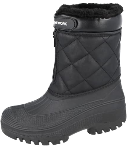 Groundwork LS132 Womens Muckers Mukker Stable Winter Waterproof Lined Snow Boots Black Ls132 7