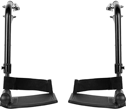 ENCAREFOR Wheelchair Elevating Legrests ，Composite Footplates Non-Padded Calf Supports,for Standard Wheelchairs,1 Pair