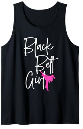 Black Belt Girl Karate Jiu Jitsu Taekwondo Martial Arts Gift Tank Top