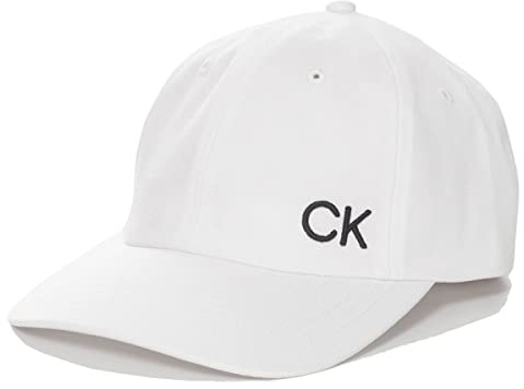 Calvin Klein Mens Cotton Twill One Size CK Logo 6 Panel Golf Cap