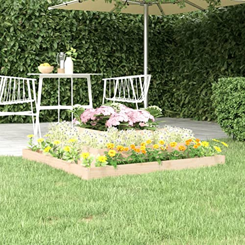 SHUJING Vegetables Raised Beds,Vegetable Planter,Raised Garden Kits,Planter 110x110x27 cm Solid Wood Pine