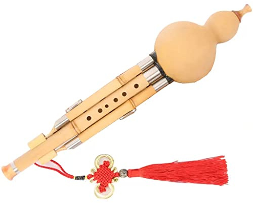 Spielen Sie Die Aufnahme Aus Goldener Bambuskürbisseide C-Klappe, B-Klappe, DGF-Klappe, Kalebasseflöte Musikinstrumentenaufführung Kürbisseide Geschenk (Color : Wood_C-key)