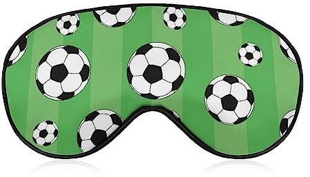 Neuartige Verdunkelungs-Augenmaske, Fußball-Grün, Schlafmasken, Schlafmaske, Augenbinde, Augenschutz, Augenschutz mit verstellbarem Riemen, für Männer, Frauen, Teenager, Jungen, Mädchen, Kinder, Rei