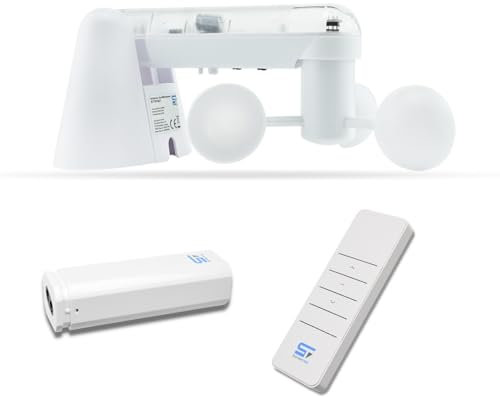 SCHARTEC Windwächter für Markisen Funk gesteuert mit Sonnenwächter universell einsetzbar für Rollo Jalousie Markise und Rollladen Windsensor Sonnensensor, (ST701027)