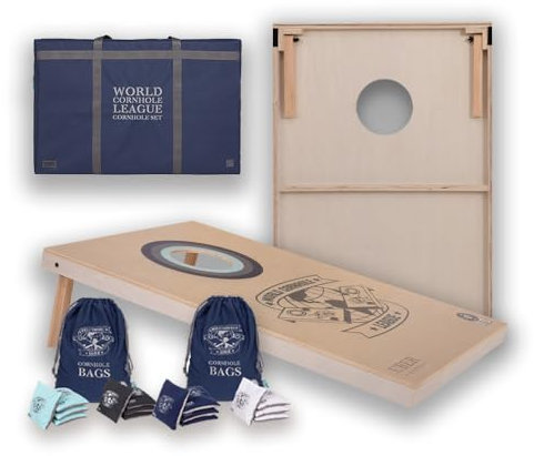 Uber Games - World Cornhole League – 90 x 60 cm Doppelbrett-Set & Tasche (3 x 2 Fuß) Turnierqualität Board & 16 professionelle Cornhole Bags – Offiziell lizenziert (Brett (Ohne Tasche))