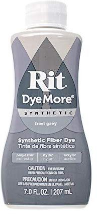 Rit DyeMore 7 Oz. Synthetische Flüssigfaserfarbe für Kleidung, Dekoration und Handwerk – Frostgrau (1 Packung)