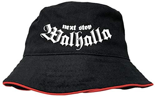Anglerhut Sonnenhut Next Stop Walhall in 2 Grössen Walhalla Bucket hat Odin