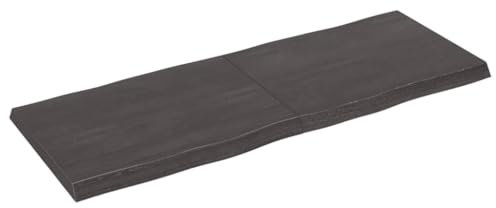 TJROO Tischplatte Dunkelgrau 160x60x6 cm Massives Eichenholz Tabletop Esstischplatte Möbelplatten Deckplatte Esstiach Holzplatten Schreibtischplatten Massivholzplatte Tischplatten