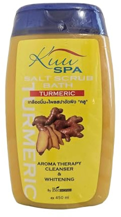 TURMERIC KUU SPA SALT SKIN BODY SCRUB BATH MILK 450 ml