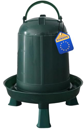 Agrarzone Eco Hühnertränke mit Füßen 5 Liter - robuste Recycling Geflügeltränke - automatischer Wasserspender Hühner & Geflügel - Hühnerstall Zubehör