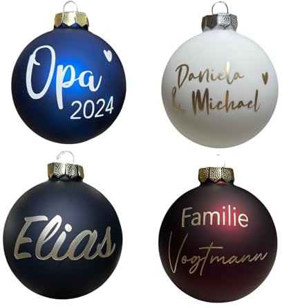 Weihnachtskugel personalisiert, Christbaumkugeln, Großeltern Opa, Weihnachtsdekoration, Dekoration, Schwangerschaftsverkündung (Rot Glanz)