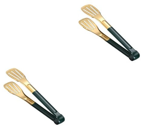 Cabilock 2 Pièces pinces alimentaires en acier inoxydable pincettes de cuisine brochettes pot Crêpe accessoire barbecue accessoires barbecue couverts de table approvisionnement alimentaire
