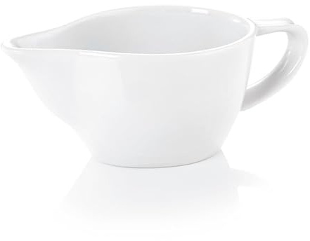6x Sauciere 200 ml weiß, Porzellan
