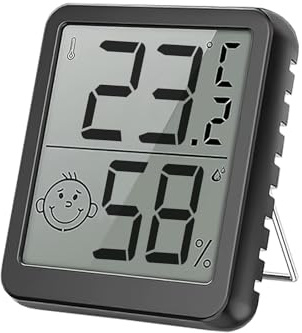 Digital Room Temperature Monitor – High-Accuracy Digital Hygrometer & Thermometer with LCD Display - Indoor Temperature Humidity Monitor for Home, Office, Bedroom & Greenhouse